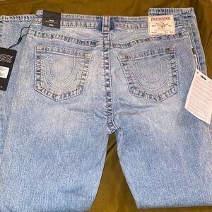 TRUE RELIGION HALLE MID RISE SUPER SKINNY JEANS